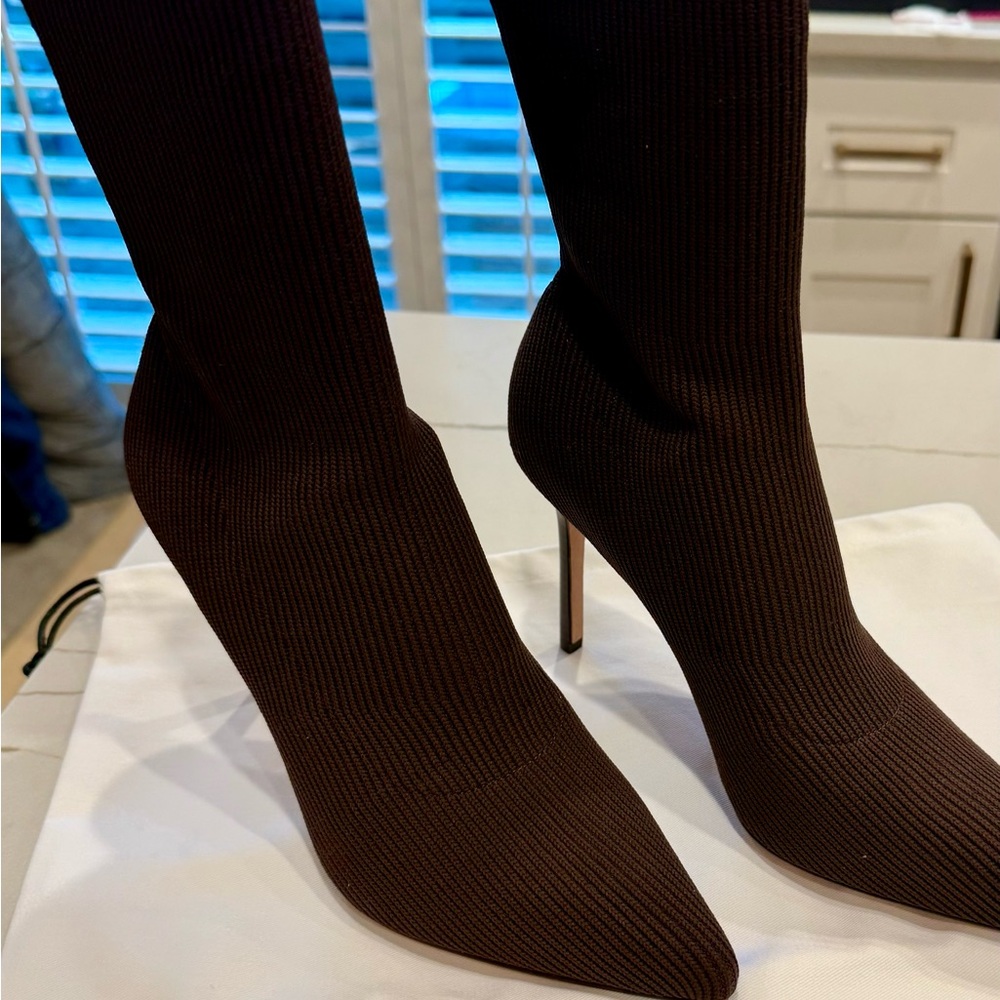 Veronica Beard Dark Brown Heeled Boots